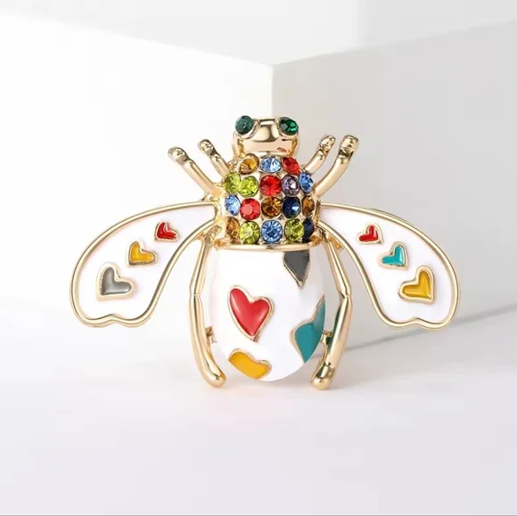 Colorful Bee Brooch - Picture 5 of 5